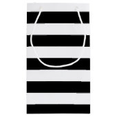 Patroon voor strepen met zwarte en witte lijnen klein cadeauzakje (Achterkant)