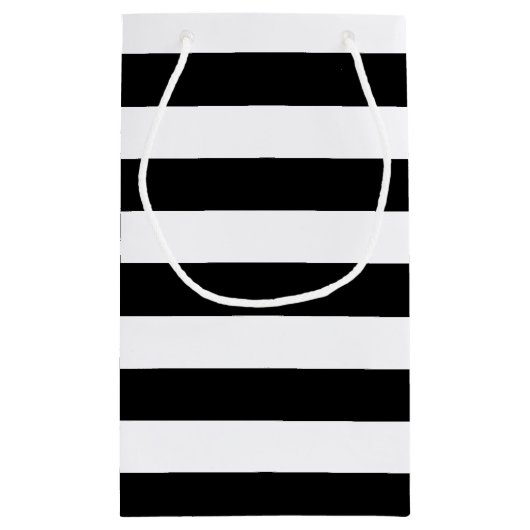 Patroon voor strepen met zwarte en witte lijnen klein cadeauzakje (Achterkant)