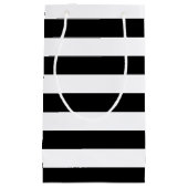 Patroon voor strepen met zwarte en witte lijnen klein cadeauzakje (Voorkant)