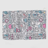 Patroon voor tandheelkundige Cartoon Golfhanddoek (Horizontaal)