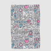 Patroon voor tandheelkundige Cartoon Golfhanddoek (Voorkant)