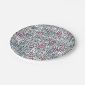 Patroon voor tandheelkundige Cartoon Papieren Bordje (Gekanteld)