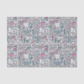 Patroon voor tandheelkundige Cartoon Tissuepapier (Voorkant)