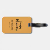 Patroon voor Thanksgiving Turkije en Scarecrow Bagagelabel (Achterkant horizontaal)