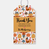 Patroon voor Thanksgiving Turkije en Scarecrow Cadeaulabel (Voorkant)