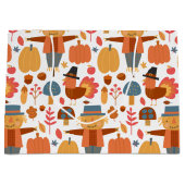 Patroon voor Thanksgiving Turkije en Scarecrow Groot Cadeauzakje (Voorkant)