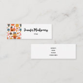 Patroon voor Thanksgiving Turkije en Scarecrow Mini Visitekaartje (Voorkant / Achterkant)