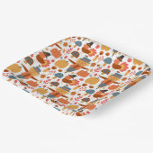 Patroon voor Thanksgiving Turkije en Scarecrow Papieren Bordje (Gebogen)