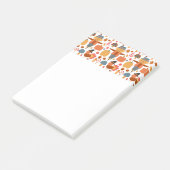 Patroon voor Thanksgiving Turkije en Scarecrow Post-it® Notes (Schuin)