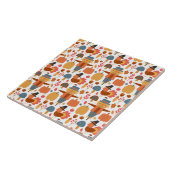 Patroon voor Thanksgiving Turkije en Scarecrow Tegeltje (Zijkant)