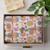 Patroon voor Thanksgiving Turkije en Scarecrow Tissuepapier (Geschenk)