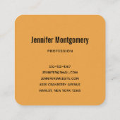 Patroon voor Thanksgiving Turkije en Scarecrow Vierkante Visitekaartje (Achterkant)