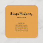 Patroon voor Thanksgiving Turkije en Scarecrow Vierkante Visitekaartje (Achterkant)