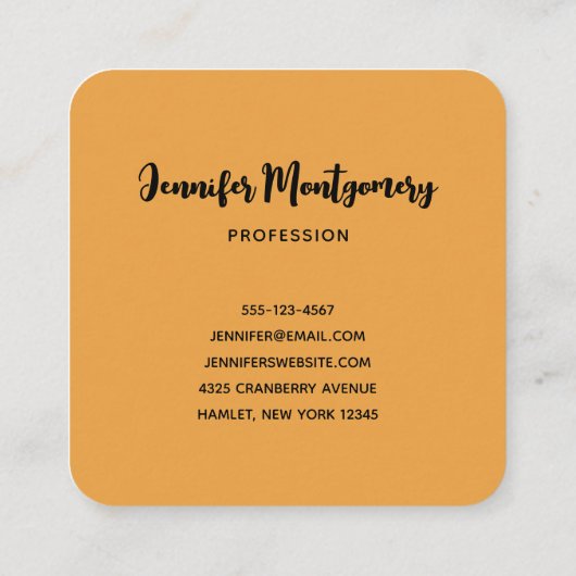 Patroon voor Thanksgiving Turkije en Scarecrow Vierkante Visitekaartje (Achterkant)