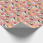 Patroon voor tomaten en gedroogde eieren cadeaupapier (Hoek)