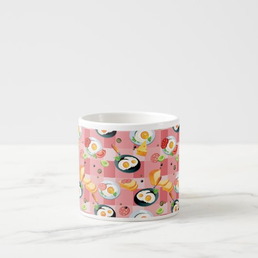 Patroon voor tomaten en gedroogde eieren espresso kop (Voorkant)