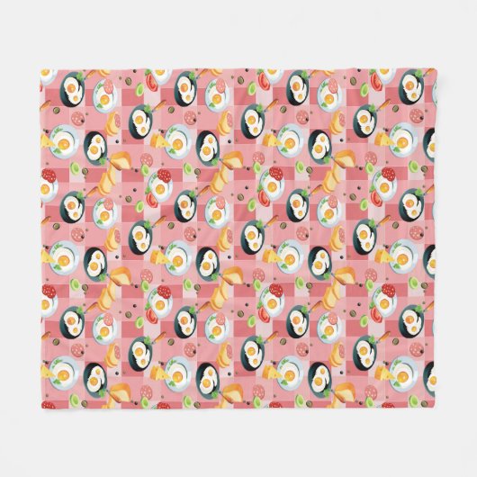 Patroon voor tomaten en gedroogde eieren fleece deken (Voorkant (Horizontaal))