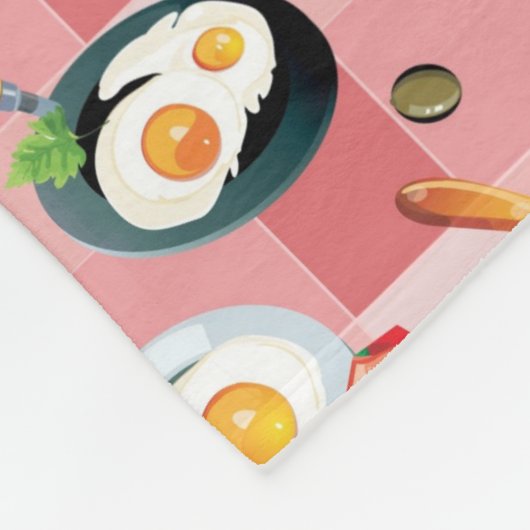 Patroon voor tomaten en gedroogde eieren fleece deken (Hoek)