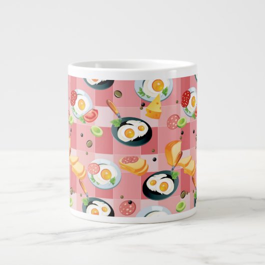 Patroon voor tomaten en gedroogde eieren grote koffiekop (Voorkant)