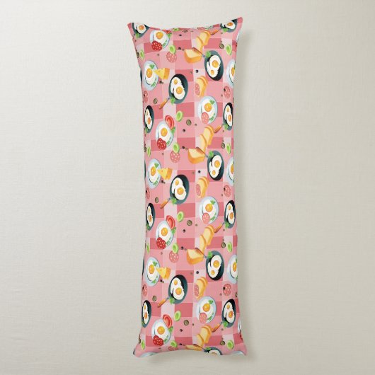 Patroon voor tomaten en gedroogde eieren lichaamskussen (Achterkant (Verticaal))