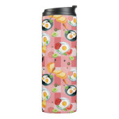 Patroon voor tomaten en gedroogde eieren thermosbeker (Gedraaid links)