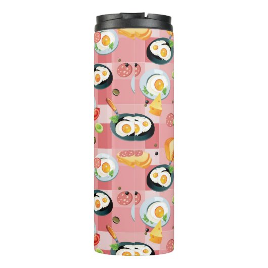 Patroon voor tomaten en gedroogde eieren thermosbeker (Achterkant)