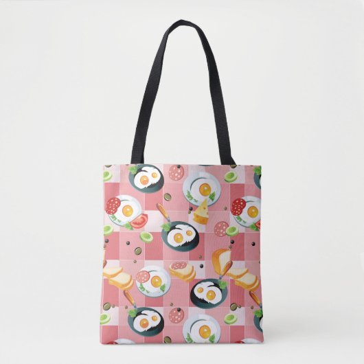 Patroon voor tomaten en gedroogde eieren tote bag (Voorkant)
