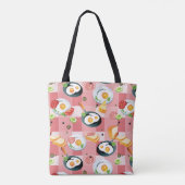Patroon voor tomaten en gedroogde eieren tote bag (Achterkant)