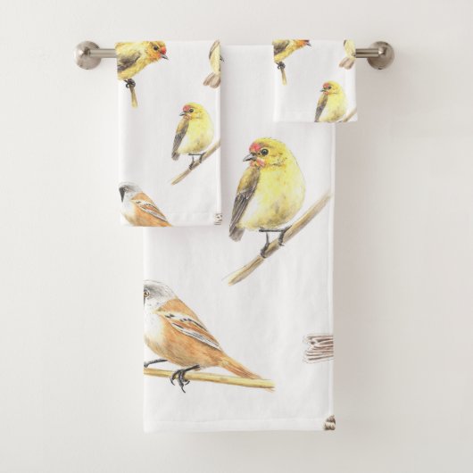Patroon voor trekvogels bad handdoek (Insitu)
