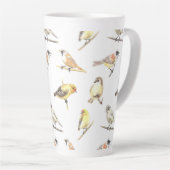 Patroon voor trekvogels latte mok (Rechterhoek)