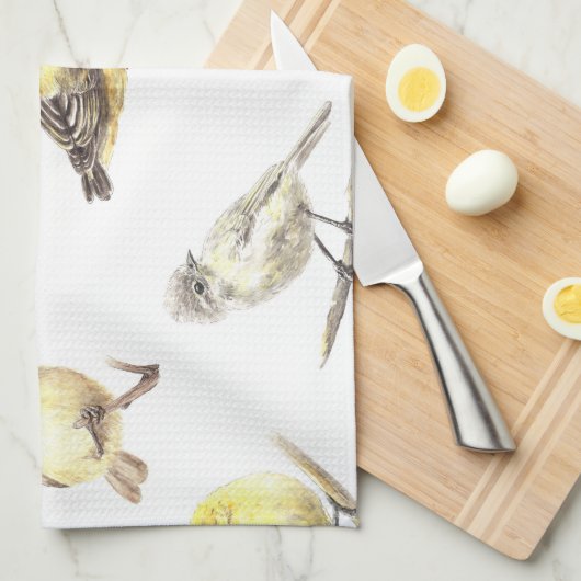 Patroon voor trekvogels theedoek (Quarter Fold)