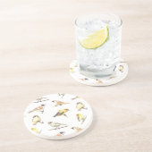 Patroon voor trekvogels zandsteen onderzetter (Zijkant)