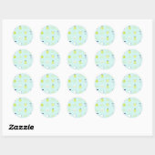 Patroon voor verse wasdag ronde sticker (Vel)