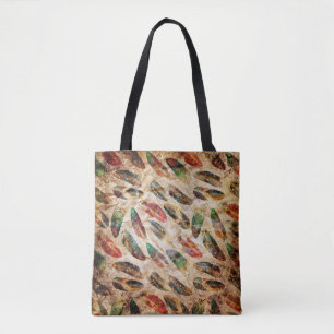 Patroon voor vervormde boho-veren tote bag