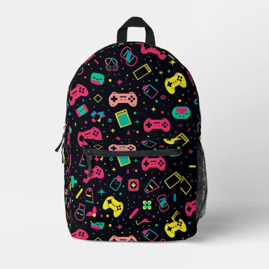 Patroon voor videogamecontrollers bedrukte rugzak (Voorkant)