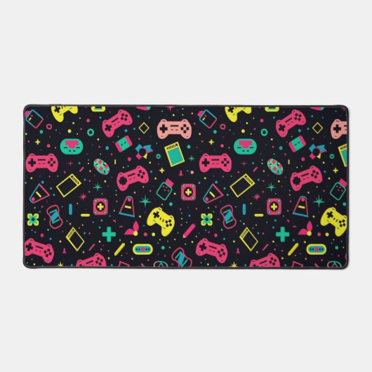 Patroon voor videogamecontrollers bureaumat (Voorkant)