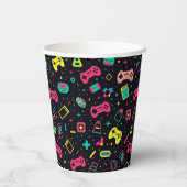 Patroon voor videogamecontrollers papieren bekers (Achterkant)