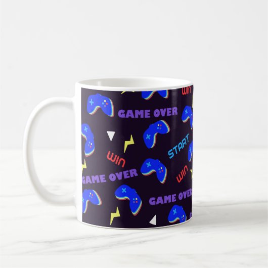 Patroon voor videogames koffiemok (Links)