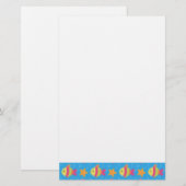 Patroon voor vis en Cartoon van Starfish Briefpapier (Voorkant / Achterkant)