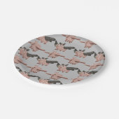 Patroon voor vliegende varkens papieren bordje (Gekanteld)