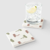 Patroon voor Vluchtaanders Stenen Onderzetter (Zijkant)