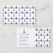 Patroon voor vuurtoren van het witte en Navy Ancho Visitekaartje (Voorkant / Achterkant)