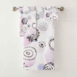 Patroon voor Warm Tones-Waterverf Bad Handdoek