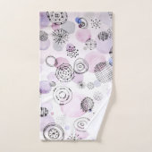 Patroon voor Warm Tones-Waterverf Bad Handdoek (Handdoek)