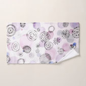 Patroon voor Warm Tones-Waterverf Bad Handdoek (Handdoek)