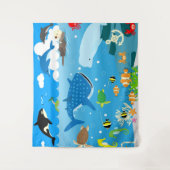 Patroon voor waterdieren wandkleed (Voorkant)