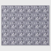 Patroon voor Waterverf met katten en poten Cadeaupapier (Vlak)