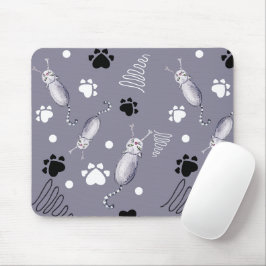 Patroon voor Waterverf met katten en poten Muismat