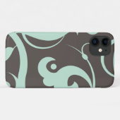 Patroon voor wervelingen, groen, grijs Case-Mate iPhone case (Achterkant (horizontaal))
