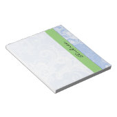 Patroon voor wervelingen, roodroos, blauw, Jouw na Notitieblok (Schuin)